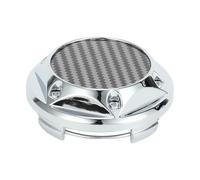 A ABSOPRO Tappi centrali ruota Coppe mozzo Cerchi Coppe mozzo Cerchi OD: 68mm/2.68" Tappi ruota Copertura mozzo Plastica Tono Argento 1 pz con Adesivo in fibre di Carbonio Nero