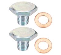 A ABSOPRO Tappo Coppa Olio Motore 2 Set M10x1.25 Motore Olio Scarico Tappo con Rondella 1146063 per Ford