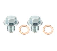 A ABSOPRO Tappo Coppa Olio Motore 2 Set M12x1.25 Auto Olio Scarico Tappo con Rondella 90341-12012 per Toyota