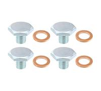 A ABSOPRO Tappo Coppa Olio Motore 4pz M10x1.25 Motore Olio Scarico Tappo Vite per Honda CR-V Argento Tono