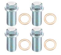 A ABSOPRO Tappo Coppa Olio Motore M14x1.5 per BMW Serie 3 15-20 4 Pezzi | Colore Argento, Materiale Acciaio Inox, Dimensione M14x1.5, Con Rondella, Per Mercedes-Benz C230/C280/E320/E350/ML350