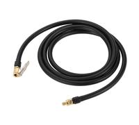 A ABSOPRO Tubo di prolunga per gonfiatore pneumatici Durevole 78,74 pollici M8x0.8 8mm ID Adattatore tubo di prolunga per pompa dell'aria Valvola pneumatici in gomma nera 1 pezzo
