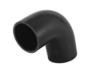 A ABSOPRO Tubo In Silicone Per Intercooler A Gomito 90° Nero 1 Pezzo | I.D. 63mm, O.D. 73mm, Lung. 100mm, Spess. 5mm, Temp. -60°C~300°C, Sistema Raffreddamento, Migliora Flusso, Universale