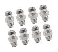 A ABSOPRO Ugello Ingrassatore M6x1 Argento 8 Pezzi Acciaio Inox | Dimensione 14x8mm Passo 1mm Foro Interno 2.3mm Testa Esagonale Per Auto Moto Camion Fattorie E Industria
