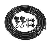 A ABSOPRO Ugello Lavavetri per Tergicristalli 2pz Parabrezza Rondella Ugello 2.5m Tubo Flessibile Connettori Kit 55157319AA