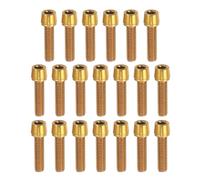 A ABSOPRO Viti coniche per Attacco Manubrio Bicicletta M5x20mm tonalità Oro (Set da 20)
