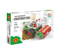 A ALEXANDER Constructor Bison - Set di costruzione in metallo, 348 pezzi, Mietitrice da montare per bambini a partire da 8 anni