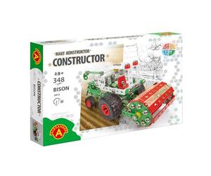 A ALEXANDER Constructor Bison - Set di costruzione in metallo, 348 pezzi, Mietitrice da montare per bambini a partire da 8 anni