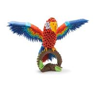 A ALEXANDER Kit Origami 3D Pappagallo - 591 pezzi - Modello Colorato da costruire - Attività manuale per bambini e adulti