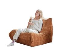 A ALFRESCOOL Boneless, divano da pavimento, divano singolo, poltrona da lettura, poltrona a sacco Togo, super morbida, per soggiorno, camera da letto, balcone, 105 x 95 x 85 cm (arancione)