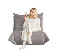 A ALFRESCOOL Boneless, divano da pavimento, divano singolo, poltrona da lettura, poltrona a sacco Togo, super morbida, per soggiorno, camera da letto, balcone, 105 x 95 x 85 cm (grigio chiaro)