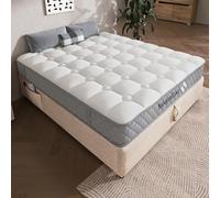 A ALFRESCOOL Materasso ortopedico in schiuma fredda, con molle insacchettate a 7 zone, grado di durezza H3, certificato Oeko-TEX, 4 maniglie, confezione sottovuoto, 200 x 160 x 20 cm (bianco)