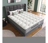 A ALFRESCOOL Materasso ortopedico in schiuma fredda, con molle insacchettate a 7 zone, grado di durezza H3, certificato Oeko-TEX, 4 maniglie, confezione sottovuoto, 200 x 120 x 20 cm (bianco)
