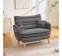 A ALFRESCOOL Moderno divano a 2 posti, in stile, mini divano con braccioli super comodi, cuscino per braccioli e borsa di stoccaggio, profondo e confortevole, adatto per piccoli spazi, appartamenti