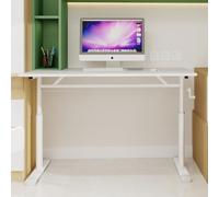 A ALFRESCOOL Scrivania regolabile in altezza, scrivania per computer, tavolino da toeletta, per bambini e adulti, design compatto, per soggiorno, studio, ufficio, 120 x 60 x 90 cm (bianco)