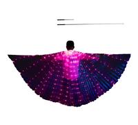 A Ali a led ali illuminate flessibili sicure con 2 modalità di luce ali di luce multicolore con bastoncini telescopici ali di danza del pancia brillante affascinanti a ali di halloween led ali per adu