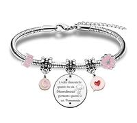 A Alla Z Lettera Braccialetti Smalto Citazioni 26 Alfabeti Perline Regali Natale Amica Collega Famiglie Compleanno Apprezzamento Gioielli Sorella Figlia Laurea Ricordo Moglie San Valentino (C)