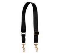 A ALLZEDREAM Tracolla per Borsa Donna Tessuto Nylon Regolabile Ricambio,Nero,Oro Ganci,Fine in Pelle