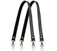 A ALLZEDREAM Tracolla per Borsa in Vera Pelle da Cucire Tela, 2 pezzi, Nero