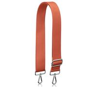 A ALLZEDREAM Tracolla per Borsa, Regolabile Spessa Larghezza 3,8cm, Arancione chiaro, Argenteo Ganci