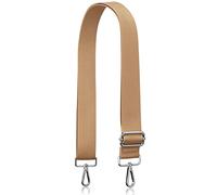 A ALLZEDREAM Tracolla per Borsa, Regolabile Spessa Larghezza 3,8cm, Marrone chiaro, Argenteo Ganci