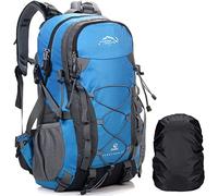 A AM SeaBlue Zaini da hiking 40L Zaino da Trekking Con Copertura Antipioggia Impermeabile Leggero Zaino da Viaggio per all'aperto Zaino da Escursionismo Sportivo per uomini e donne