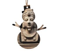A Antiche reliquie Ornamenti in legno per albero di Natale a forma di pupazzo di neve, 4 pezzi, decorazioni vintage per la casa e le vacanze