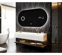A ARTFORMA decorativi Ovale Specchio LED da parete 100x50 cm | su Misura | moderno specchi con illuminazione, retroilluminato | POK229