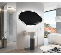 A ARTFORMA decorativi Specchio LED da parete forme particolari 94x64 cm | su Misura | moderno specchi con illuminazione, retroilluminato | OBK222