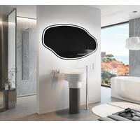 A ARTFORMA decorativi Specchio LED da parete forme particolari 94x64 cm | su Misura | moderno specchi con illuminazione, retroilluminato | OBK223