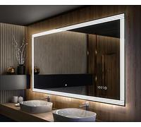 A ARTFORMA Specchio Controluce LED da Bagno - 140x80 cm - su Misura - Personalizzate - L132 - Specchio a Muro - Specchio con Illuminazione