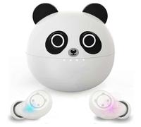 (A)Auricolari wireless per bambini, auricolari in-ear Panda Bluetooth 5.3 con doppio microfono, HiFi