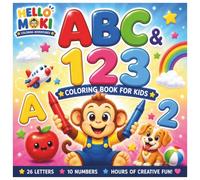 A B C & 1 2 3: Coloring Book for Kids