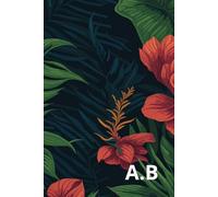 A.B Initials: Lined Notebook with Personalized Name Initials