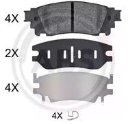 Kit Pastiglie Freno Con Acustico Verschleißwarnung 15 MM A. B. S. per E A. Lexus