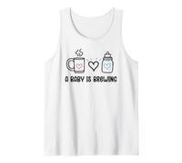 A Baby is Brewing Baby Shower Coming Soon Mom And Dad to Be Canotta