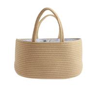 A Baby Nappy Caddy Woven Pannolini Cesto Caddy Cotone Corda Pannolino per Pannolino per Pannolino per Pannolino con Manici divisori Rimovibili Grandi cesti di stoccaggio del vivaio Cesto Regalo
