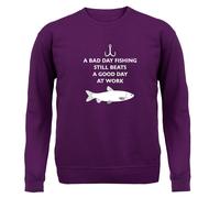 A Bad Day Pesca - Bambini Felpa/Maglione - Fisher Pescatore Carpa Pesce Trota