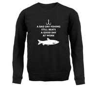 A Bad Day Pesca - Bambini Felpa/Maglione - Fisher Pescatore Carpa Pesce Trota