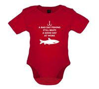 A Bad Day Pesca - Bambino T-Shirt / Body - Fisher Pescatore Carpa Pesce Trota