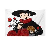 A Ball of Red Wool Flag 61 x 88,9 cm No Fade Bandiera di benvenuto Giardino Cortile Casa Bandiere Decorative Giardino Yard Cartello Interno Esterno Banner Party Home Decor