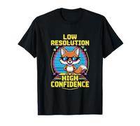 A bassa risoluzione Alta Fiducia Cute Fox Pixel Art Maglietta