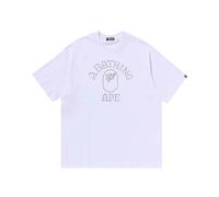 A BATHING APE - Pixel Ape Head Relaxed Fit Tee - - Tops - Uomo - Bianco - L