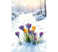 A Beacon of Spring's Promise Crocuses in the Snow Journal: a LINED notebook for self-expression