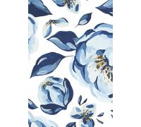 A beautiful blue colored flower patterns notebook 6*9 best for students and Writers