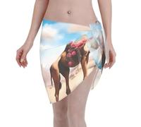 A Beautiful Camel Sarong Gonna Corto Bikini Copertura Multiuso Sarong Wraps per Beachwear Costume da Bagno Party 140X48cm