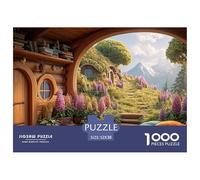 A Beautiful Cozy 1000 Pezzi Cartone Robusto Puzzle Fairy Tale Homes Immagini Vibranti Gioco Per Famiglie Puzzle Per Bambini 52x38cm/1000pcs