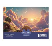 A Beautiful Sunrise over The Clouds 1000 Pezzi Carta Ecologica Puzzle Cherry Blossom Cloud Manor Immagini Vibranti Gioco Creativo Puzzle Decorazioni Per La Casa 52x38cm/1000pcs
