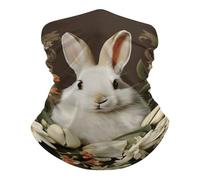 A Beautiful White Rabbit Ghetta da Collo Durevole Bandana Protezione UV Sciarpa A Mezza Faccia per Pesca Escursionismo Unisex Headwrap