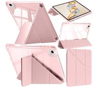 A-BEAUTY Custodia Compatibile con Honor Pad X9a/X9 Pro 11.5 Pollici 2025 con Portapenne, Cover Trasparente Antiurto, Supporto Trifold 6 in 1 a Forma di Y, Rosa